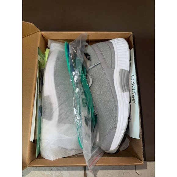 Ortho Feet Coral gray wool athletic‎ women’s size 7 wide new in box - Picture 1 of 7